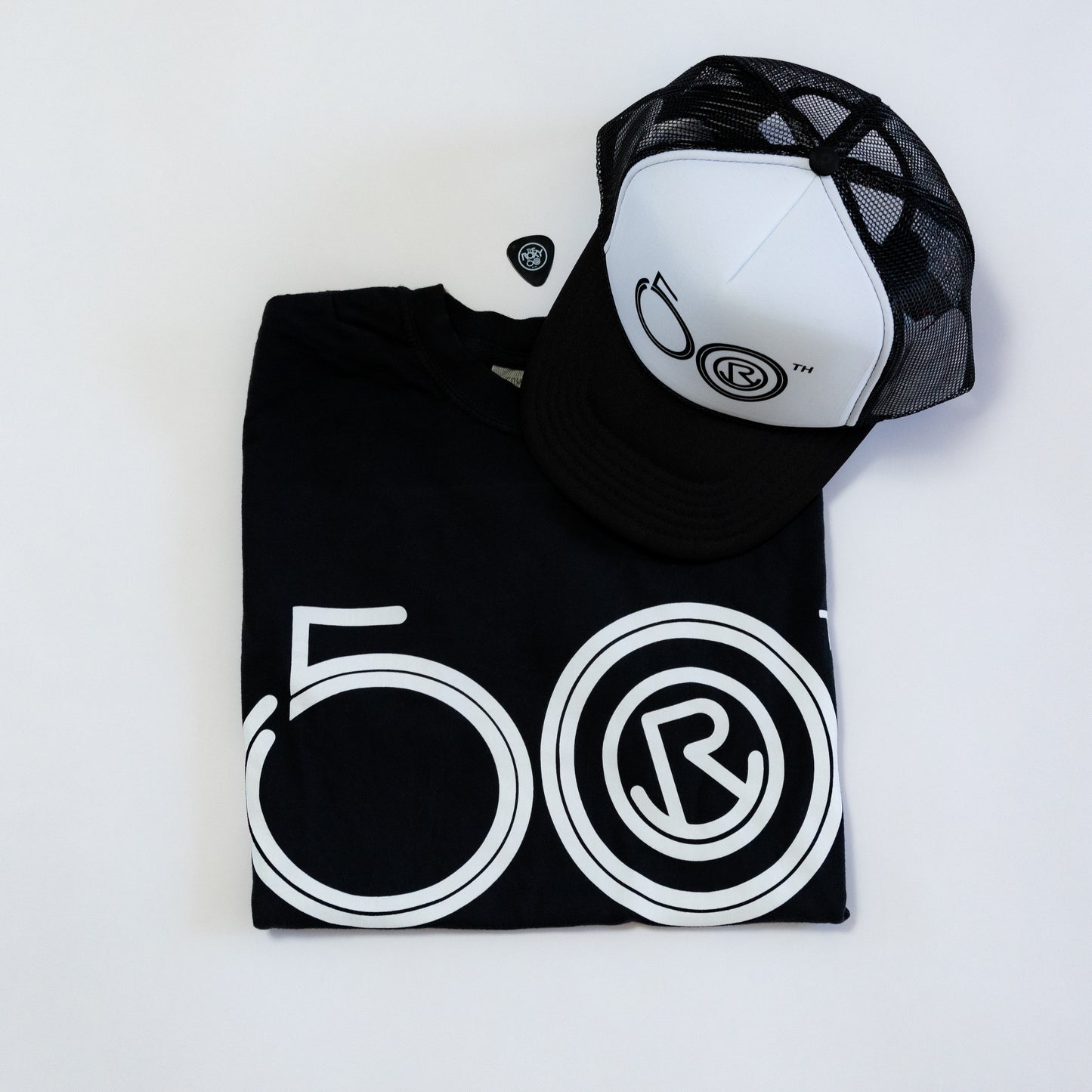 50th Logo Trucker Hat - White/Black