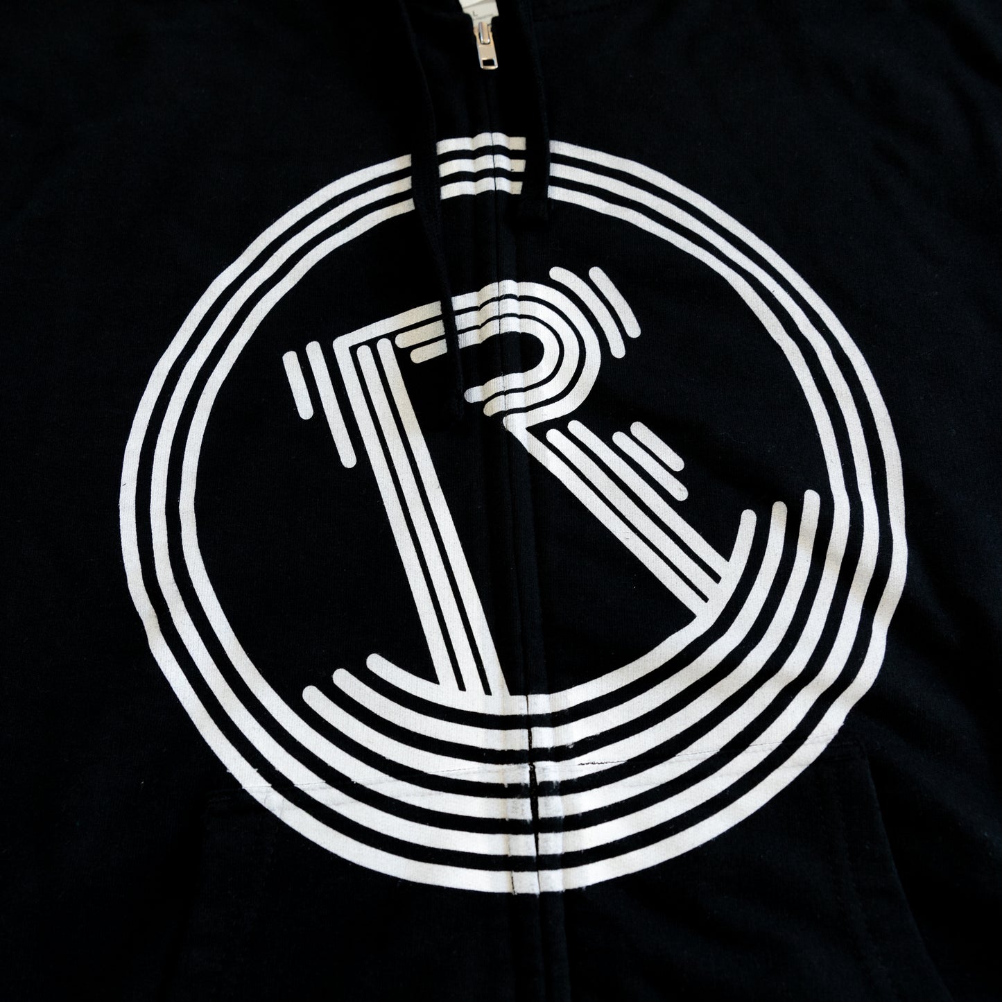 Rockin' R Logo Black Zip-Up Hoodie
